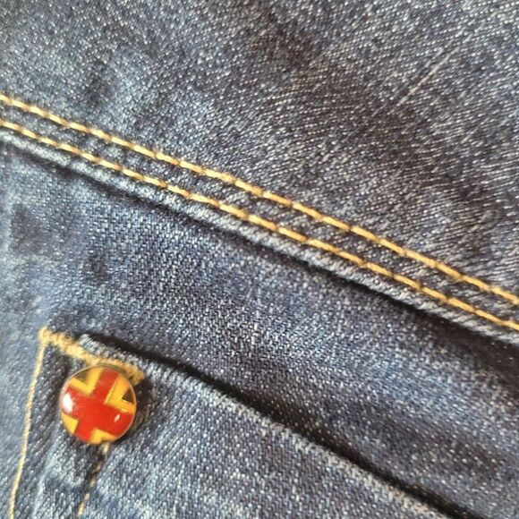 Hudson‎ Collin Skinny Jean Sz 29 Stretch Denim Double Button Low Rise Tapered - Picture 4 of 10